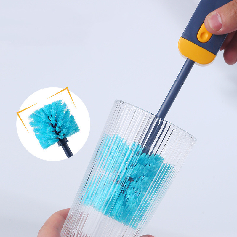 ProClean brush reaching every crevice inside a drinking glass
